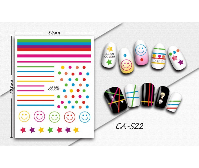 3D Nail Stickers | Trend stickers| CA-522